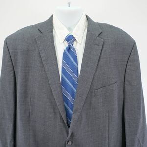 Lauren Ralph Lauren Wool Blazer 48R Gray Sharkskin 2 Button Tagged 52R Has‎ Been